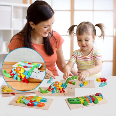 puzzle bois animaux | DINO - JEU - JOUETS