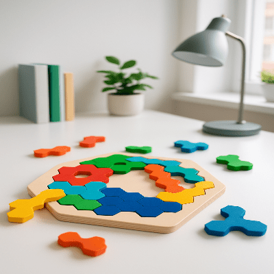 puzzle bois | HEXAGONE - JEU - JOUETS