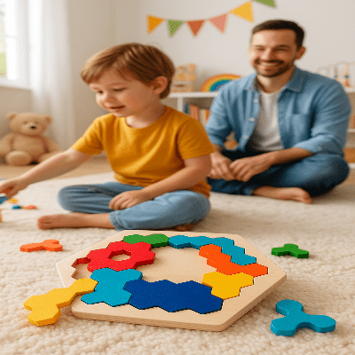 puzzle bois | HEXAGONE - JEU - JOUETS